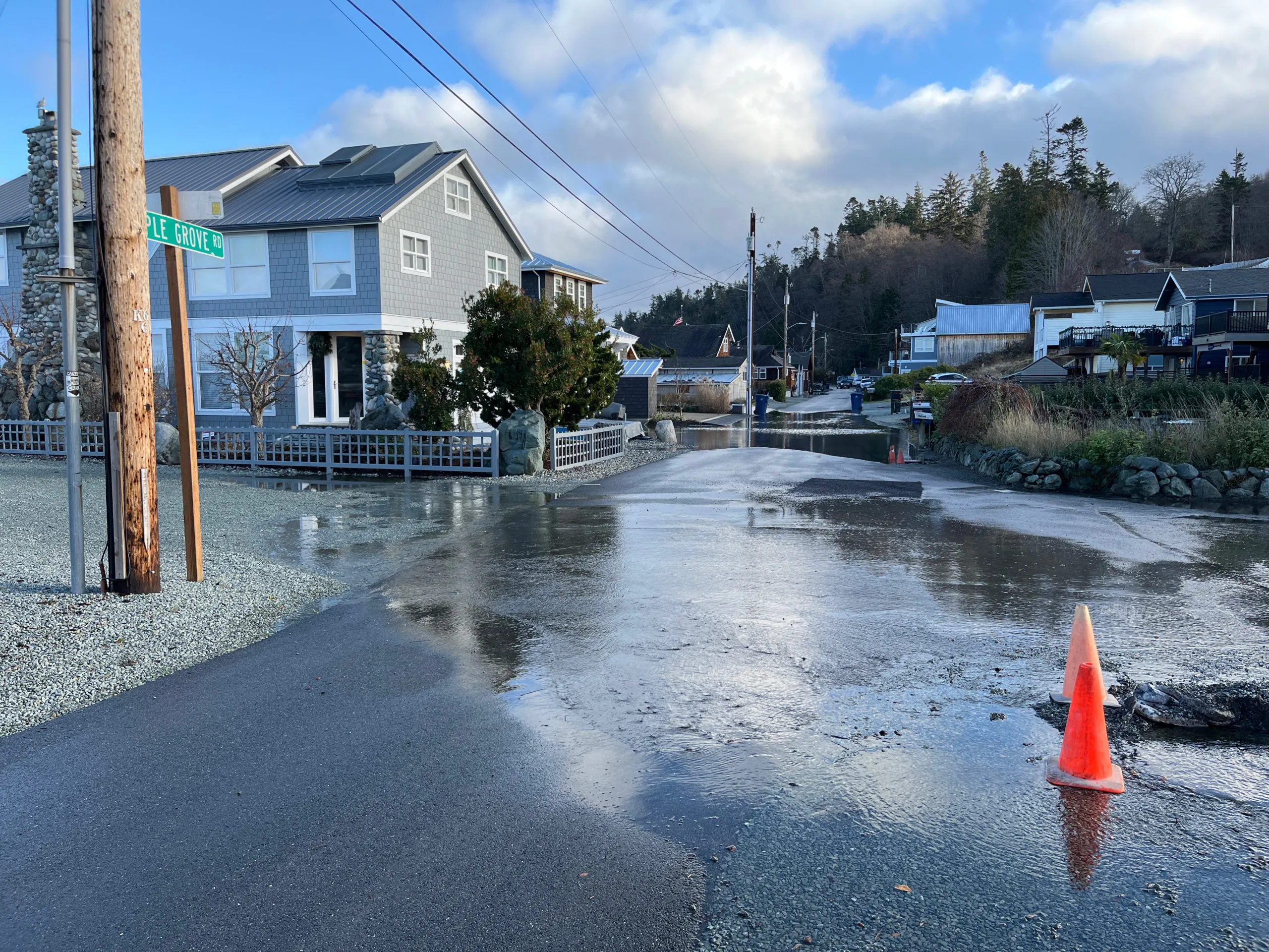 Minor flooding Camano Island Washington